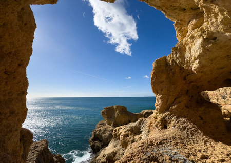 Algarve coast in Portugal Lagos, Faro, Albufeiraの写真素材