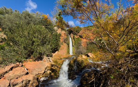 Queda do Vigario waterfall, Alte, Algarve, Portugalの写真素材
