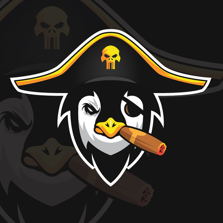 Penguin e sport logoのイラスト素材
