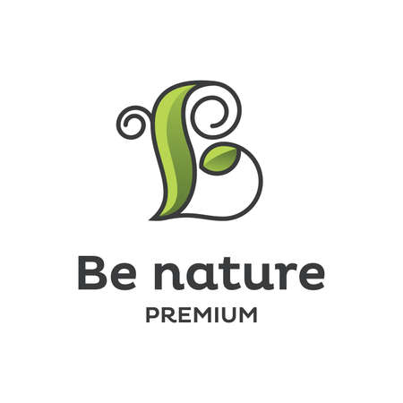 Be nature logo template, stock logo template.のイラスト素材