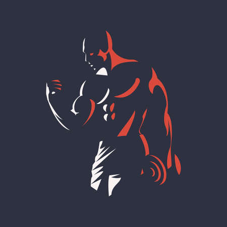 Gym Fitness Strong logo design template, design for gym and fitnessのイラスト素材