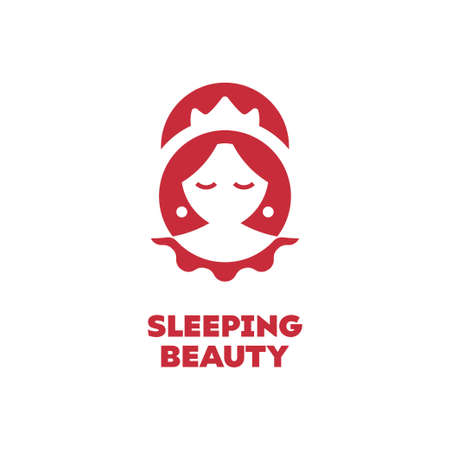 Silhouette woman big dream logo beauty dream sleep beauty queenのイラスト素材
