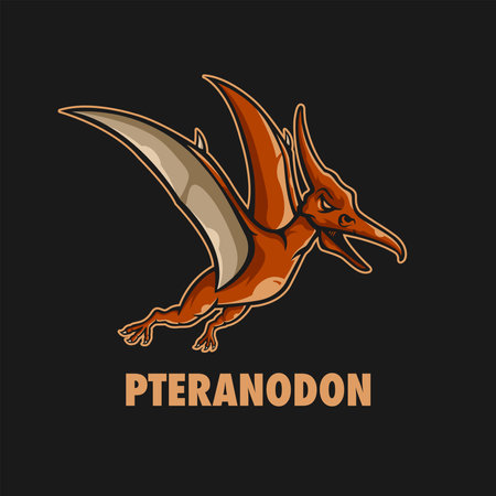 The steampunk of pteranodon esport logo design of illustrationのイラスト素材