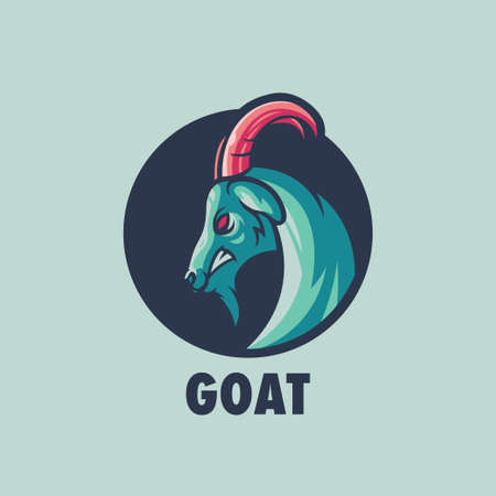 This goat head logo is suitable for sports team logos, brand logos or your business logos.のイラスト素材