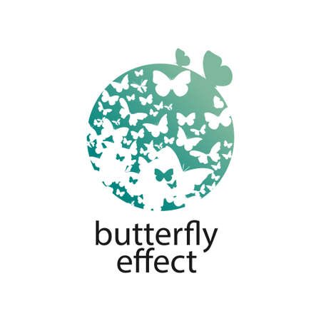 Abstract abstract butterfly effect  icon vector element. Butterfly   templateのイラスト素材
