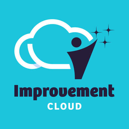 Improvement with cloud logo vector design symbol graphic icon sign illustration creative ideaのイラスト素材