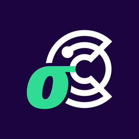 The Crypto Logo is white with a green letter O at the bottom, a dark background that emphasizes the...