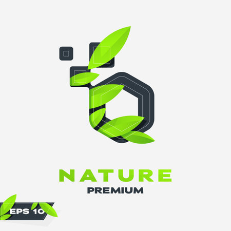 Technology logo design vector illustration that is friendly to nature, Technology derived from nature, Technology benefits for nature,
  Perfect for technology and nature businessのイラスト素材