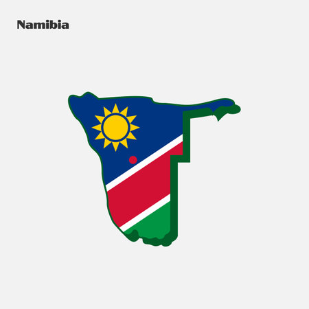 Map of Namibia flag shape. Vector illustration. Eps 10のイラスト素材