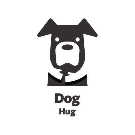 Dog club logo template. Vector illustration of a dog club logo.のイラスト素材