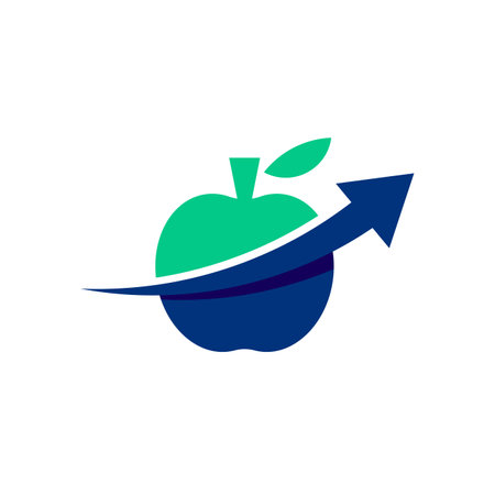 Fruit Growth Icon Logo Design Element. Perfect to use for Technology Companyのイラスト素材