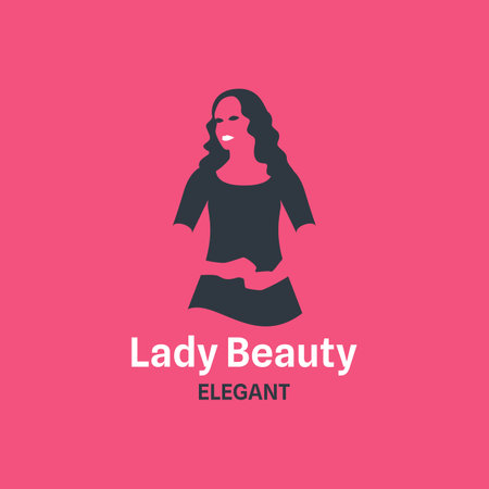 Lady beauty salon logo vector icon illustration design template element - vectorのイラスト素材