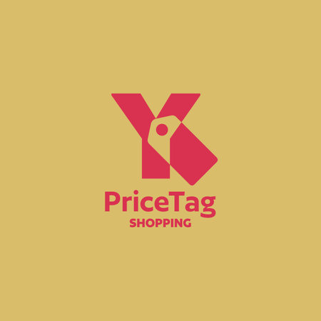 Y letter icon vector price tag logo template design. Retail, shopping, e-commerce, online shop, web shop, business signのイラスト素材