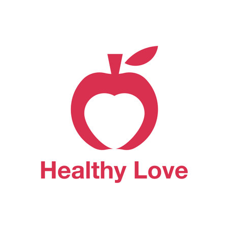 Healthy life logo design template. Vector illustration of apple icon. eps10のイラスト素材