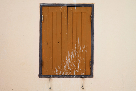 old dirty windows on old background