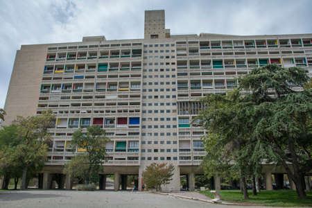 The Housing unit, (In french: "Unit d'habitation"), a modernist residential housing developed by the architect known as Le Corbusier (Charles-douard)のeditorial素材