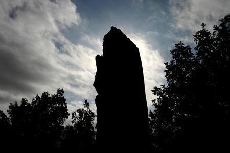 2000 years Monolith at Mount  Nebo, Memoir Reminiscence to Moses,  Jordanの写真素材