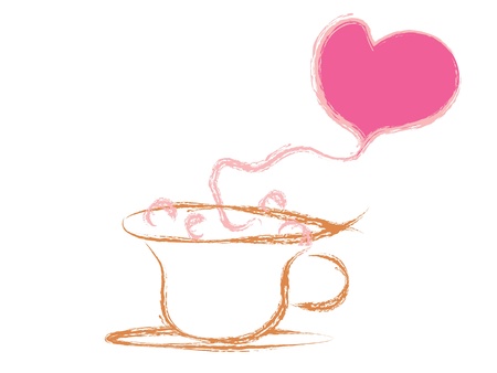 Heart Valentine Coffeeのイラスト素材