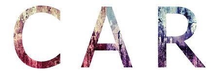 Car Text Grunge Style Texture Illustrationの写真素材
