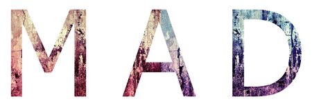Mad Text Grunge Style Texture Illustrationの写真素材