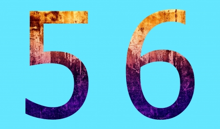 Number Character in Grunge Surface Styleの写真素材