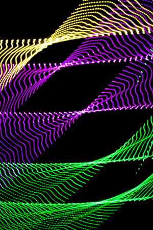 Light painting pattern on black background no digital retouchの写真素材
