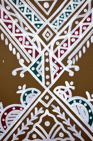 Vintage painted wall backgroundの写真素材