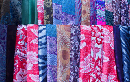 Stock Photo - beautiful Colorful fabricsの写真素材