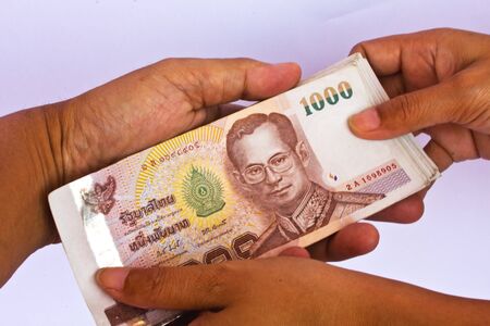 money in woman hands