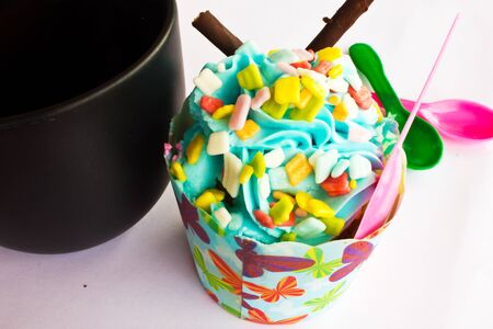  colorful of Cupcake selectionの写真素材