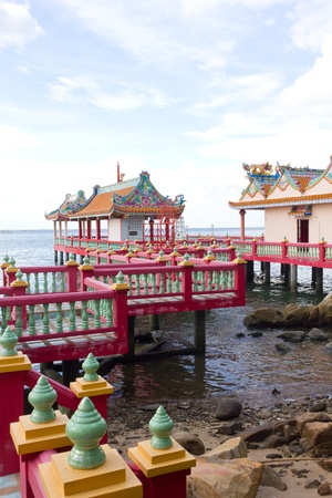 Stock Photo - Chinese style pavilion on the seasideの写真素材