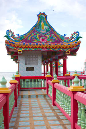 Stock Photo - Chinese style pavilion on the seasideの写真素材