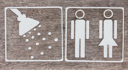 Male and female Toilet signの写真素材