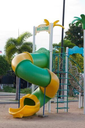 Stock Photo - a colourful children playground equipment