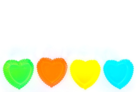 Stock Photo - Colorful thai jelly,isolated on white backgroundの写真素材