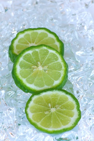 Stock Photo - Lime isolated on a ice backgroundの写真素材