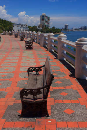 Wooden benchの写真素材