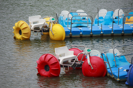 colorful water riding bike Stock Photoの写真素材