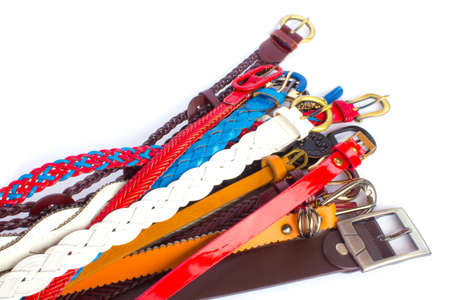 belts isolated on white - Stock Imageの写真素材