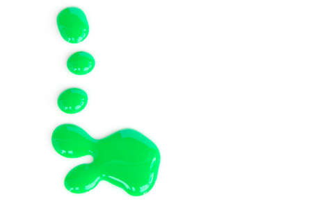 close up of nail polish drop on white background - Stock Imageの写真素材