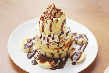 Extreme close-up of ice cream with soft backgroundの写真素材