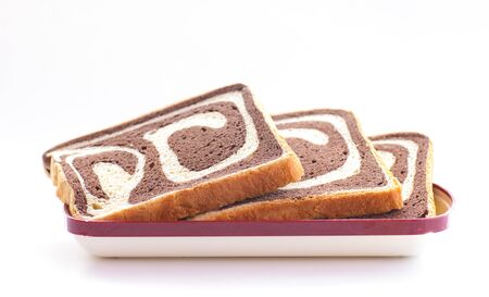 sheet of white-chocolate bread.の写真素材