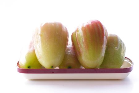 Rose apples or chomphu isolated on white backgroundの写真素材