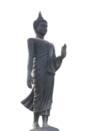 Buddha statue on blue sky backgroundの写真素材
