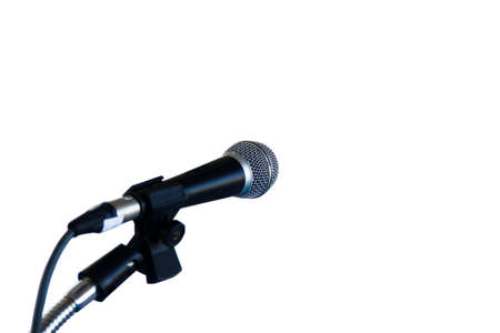 Microphone isolated on the white background. Speaker concept.の写真素材