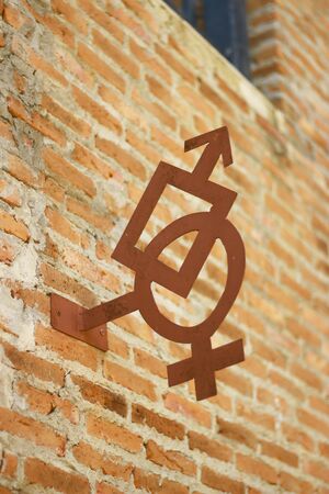 Male and female steel
 signsの写真素材