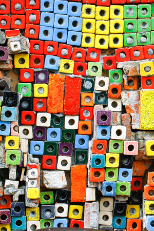 Colorful vintage ceramic tiles wall decoration/Digital tiles designの写真素材