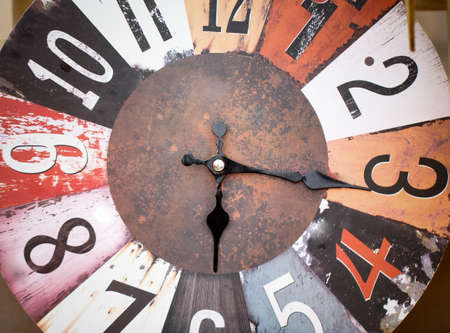 background with closeup vintage clocks