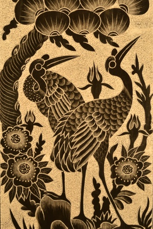 Drawing of birdの写真素材