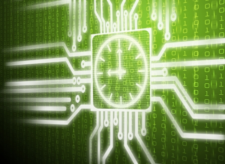 3d lcd screen matrix circuit of cloud symbolの写真素材